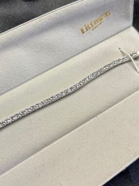 Sterling Silver 925 Tennis Bracelet — Faux Diamond CZ, 7" — Littman Jewelers